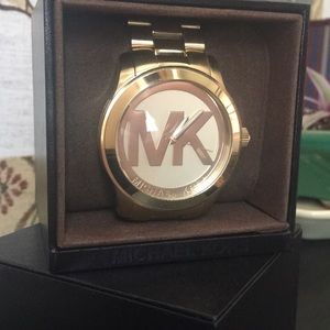 Large Gold Michael Kors Women's Watch